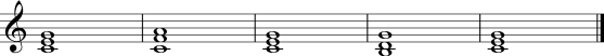 chord changes I IV V